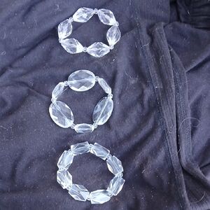 Elegant Crystal Beaded Bracelet Set